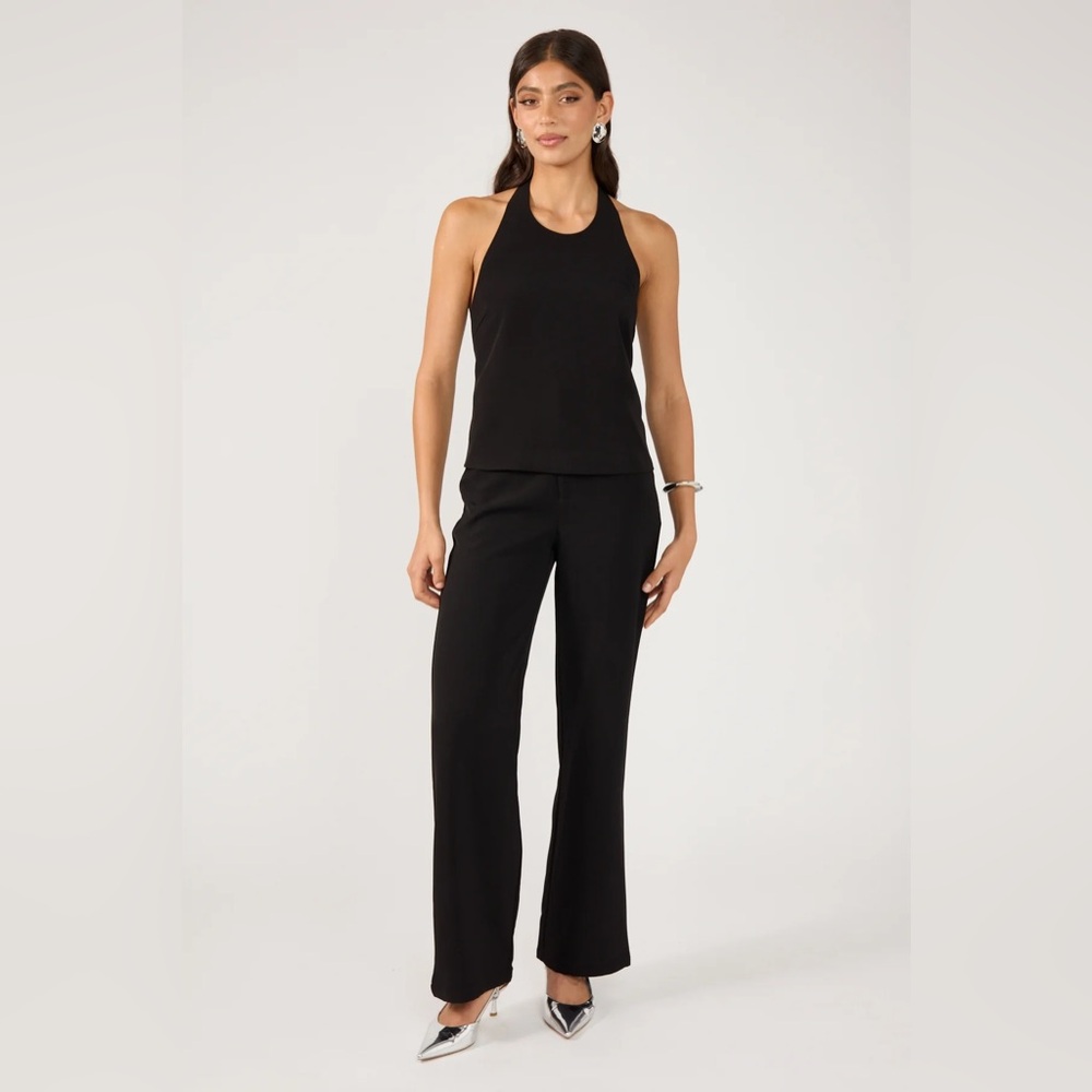NWT PERFECT STRANGER‎ FAY HIGH RISE TAILORED PANT BLACK 4